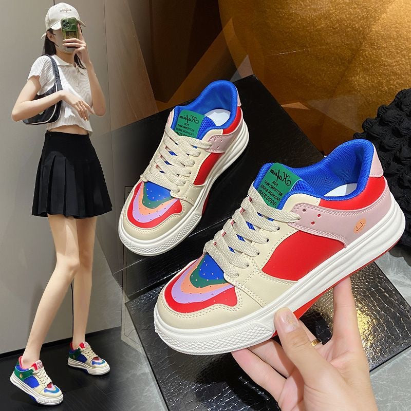 Damen Bunte Lifestyle Sneakers mit einzigartigem Design und gepolsterter Sohle R&B