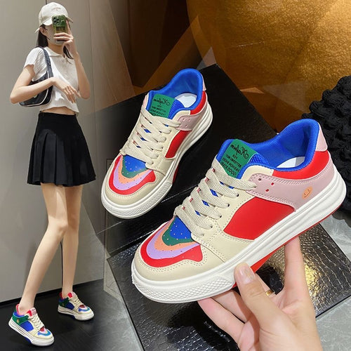 Damen Bunte Lifestyle Sneakers mit einzigartigem Design und gepolsterter Sohle R&B