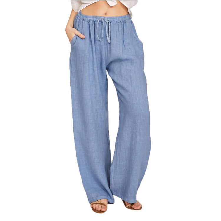 Damen bequeme Leinenhose R&B