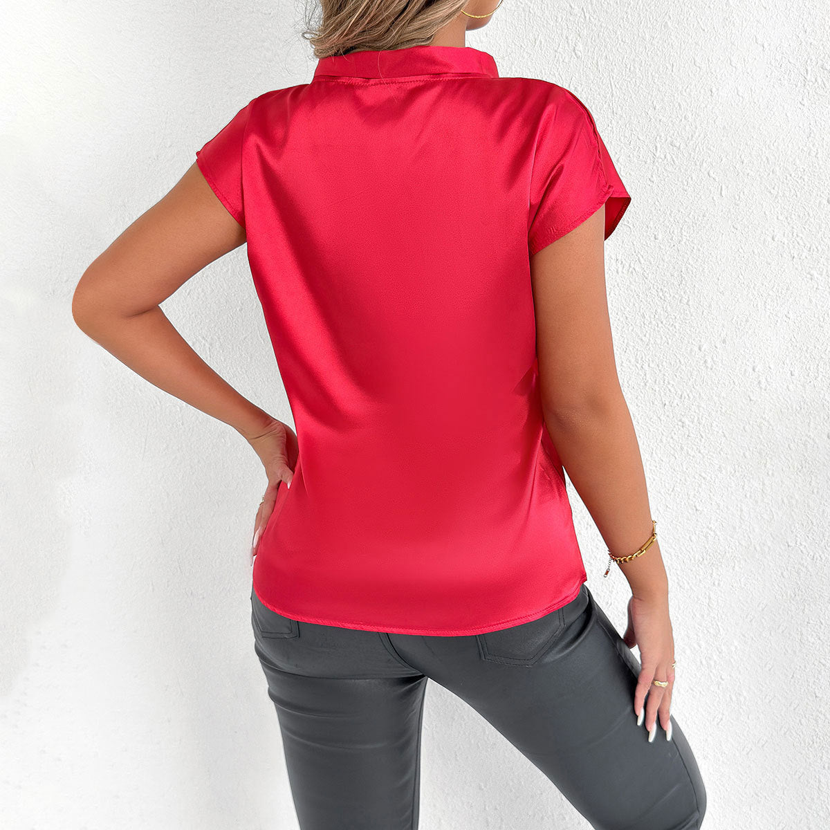 Damen Bluse mit eleganter Schleife R&B