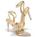 Damen High-Heels mit funkelndem Strassdesign und elegantem Riemen R&B
