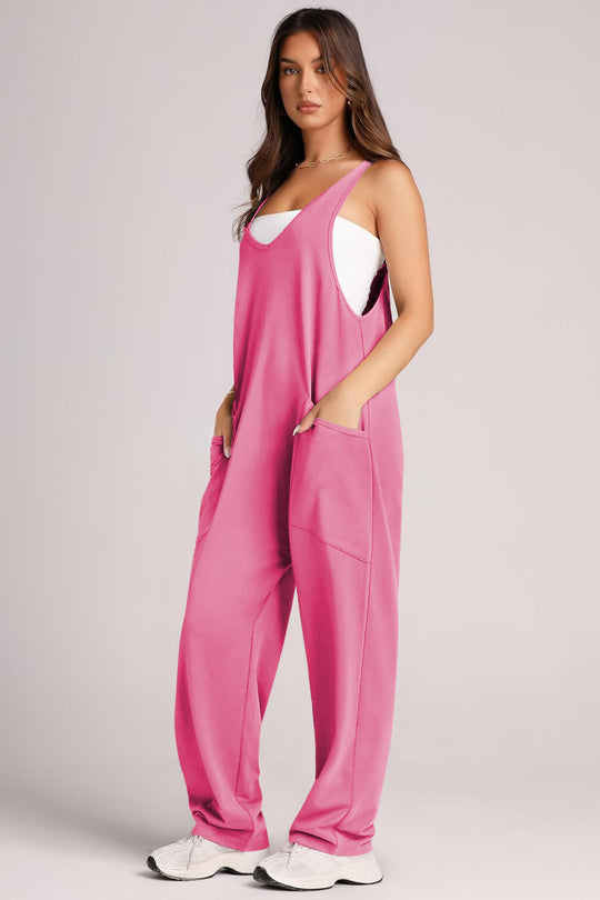 Damen Jumpsuit mit großzügigen Taschen und weichem Stretchmaterial R&B