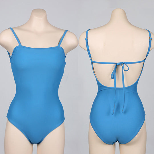 Damen Einteiler Badeanzug mit elegantem V-Ausschnitt und komfortablen Trägern R&B