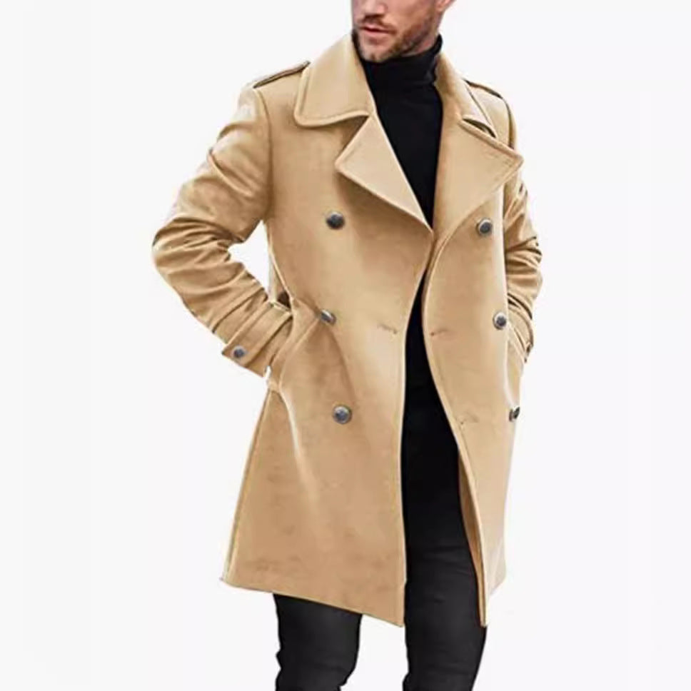 Herren eleganter und leichter Frühlingstrenchcoat R&B