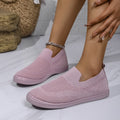 Damen Slip-On Sneakers mit atmungsaktivem Strickoberteil und flexiblem Sohlenprofil R&B