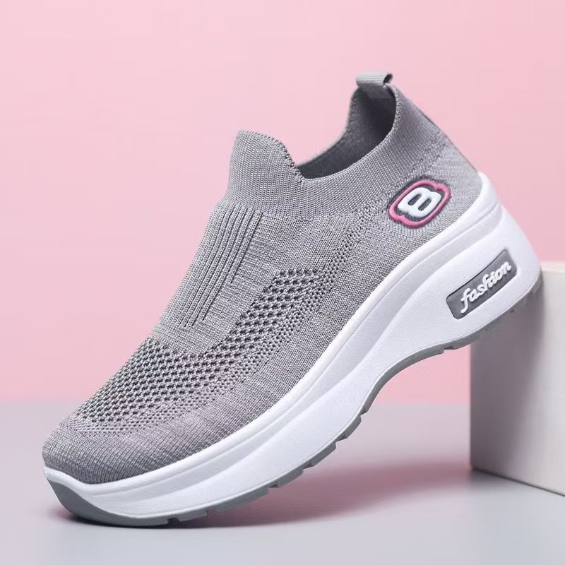 Damen Komfortable Slip-On Sneakers mit atmungsaktivem Obermaterial und weicher Laufsohle R&B