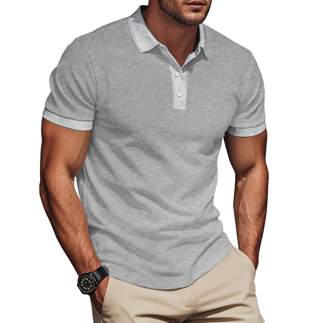 Herren Poloshirt mit strukturiertem Design und Komfortbund R&B