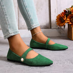 Damen Elegante Slingback-Ballerinas mit modischem Perlen-Detail R&B