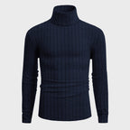 Damen Strickpullover mit hohen Kragen und feiner Rippenstruktur R&B