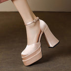Damen Plateau-Pumps mit modernem Design und elegantem Knöchelriemen R&B