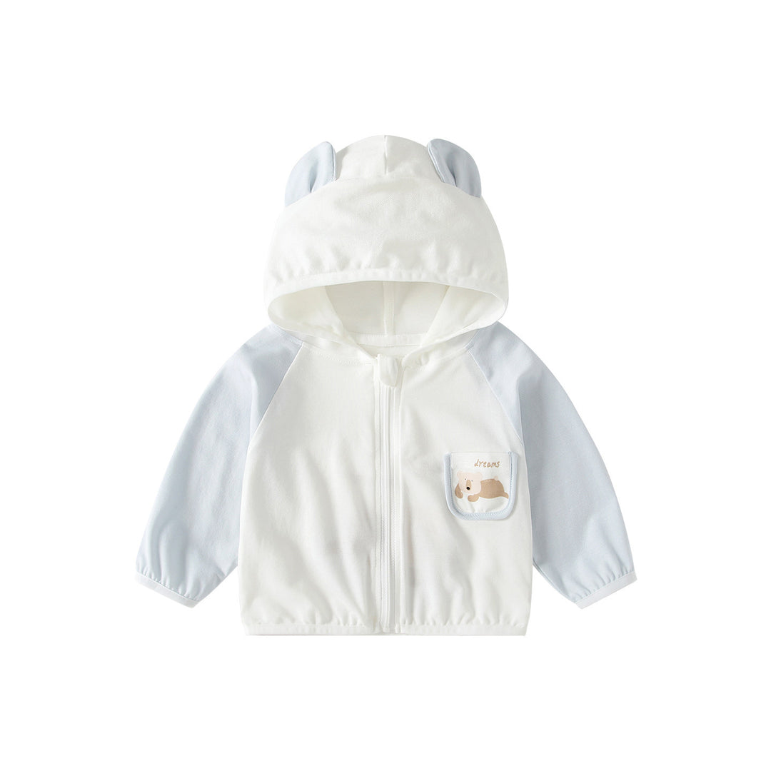 Unisex nan atmungsaktiver Baumwolle Baby Kimono Cardigan mit vorderen Druckknöpfen R&B