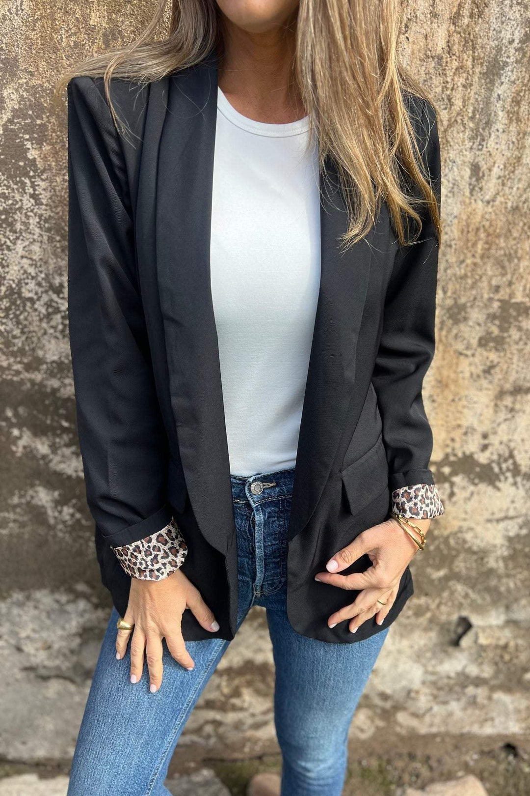 R&B | Blazer mit Леопарденmuster Füttert