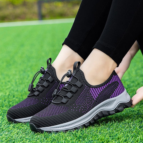 Damen Hochleistungs Fitness-Sneaker mit elastischem Schnellschnürsystem R&B