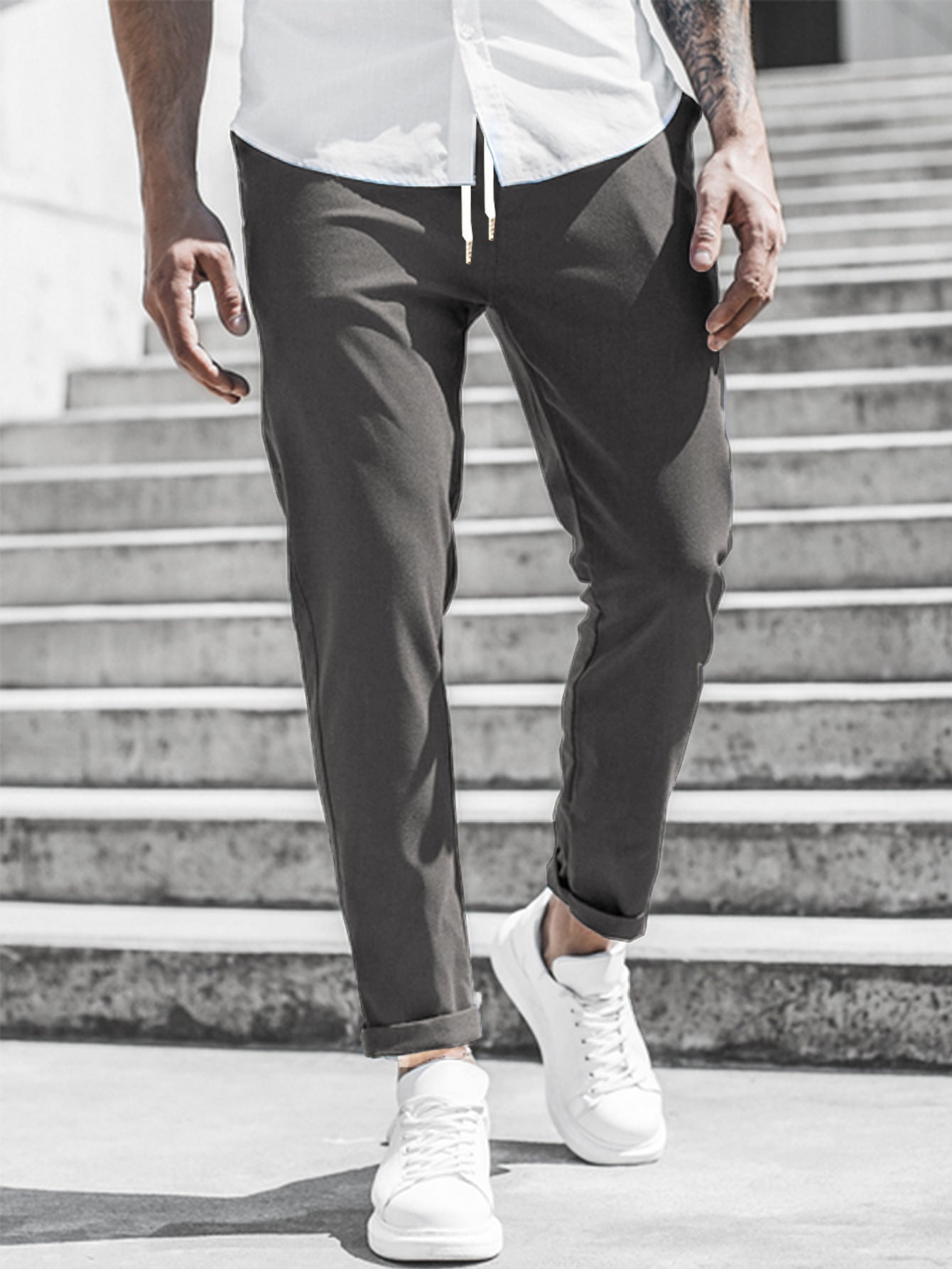 R&B Herren Freizeithose mit Kordelzug und Seitentaschen