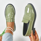 Damen modische Slipper mit trendigem Glanz und rutschfester Sohle R&B