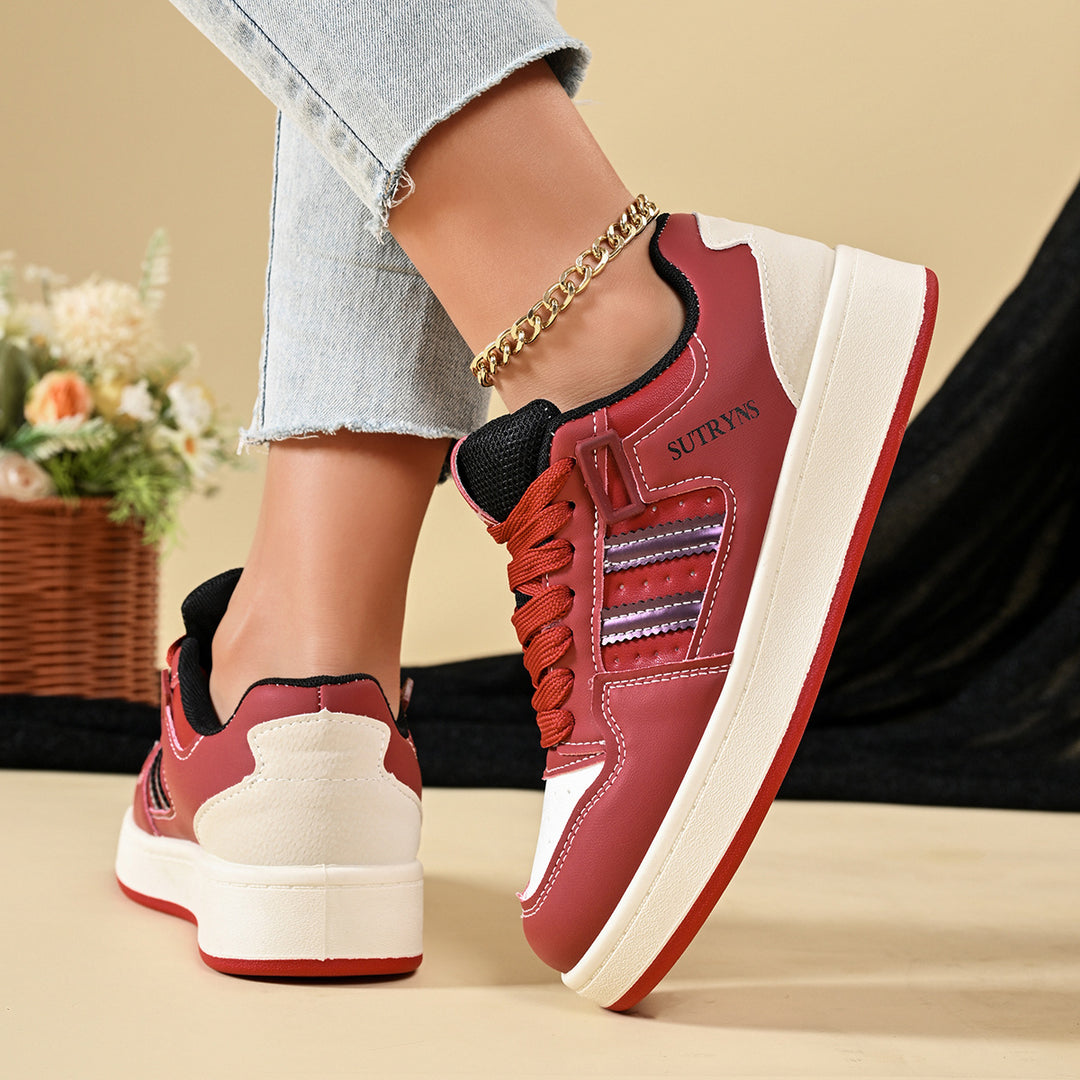 Damen Sportliche Sneakers mit stabiler Laufsohle und modischen Akzenten R&B