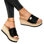 Damen Wedge-Pantoletten mit elegantem Flecht-Design und komfortabler Sohle R&B