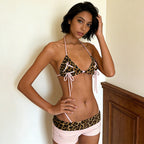 Damen-Bikini-Set mit Tierdruck und verstellbaren Trägern R&B