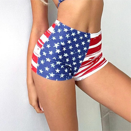 Damen Sportliche Shorts mit Sternen-Design und hohem Bund R&B