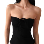 Damen Bandeau-Top mit zarten Rüschendetails und verstellbaren Trägern R&B