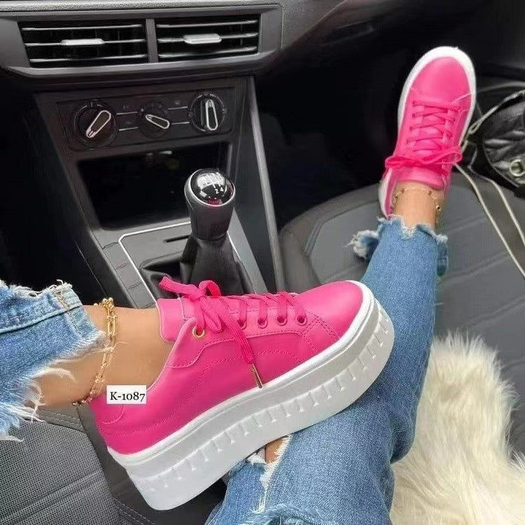 Damen Komfortable High-Top Sneakers mit trendiger Plateau-Sohle R&B