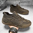 Herren Sportliche Leder Sneakers mit atmungsaktiver Sohle R&B