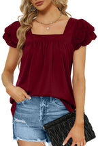 Damen Bluse mit dekorativen Puffärmeln und femininem Schnitt R&B
