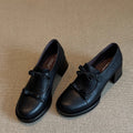 Damen elegante Schnürschuhe mit dekorativen Schleifen und komfortablem Blockabsatz R&B