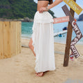 Damen eleganter, fließender Strandrock mit Rüschen R&B