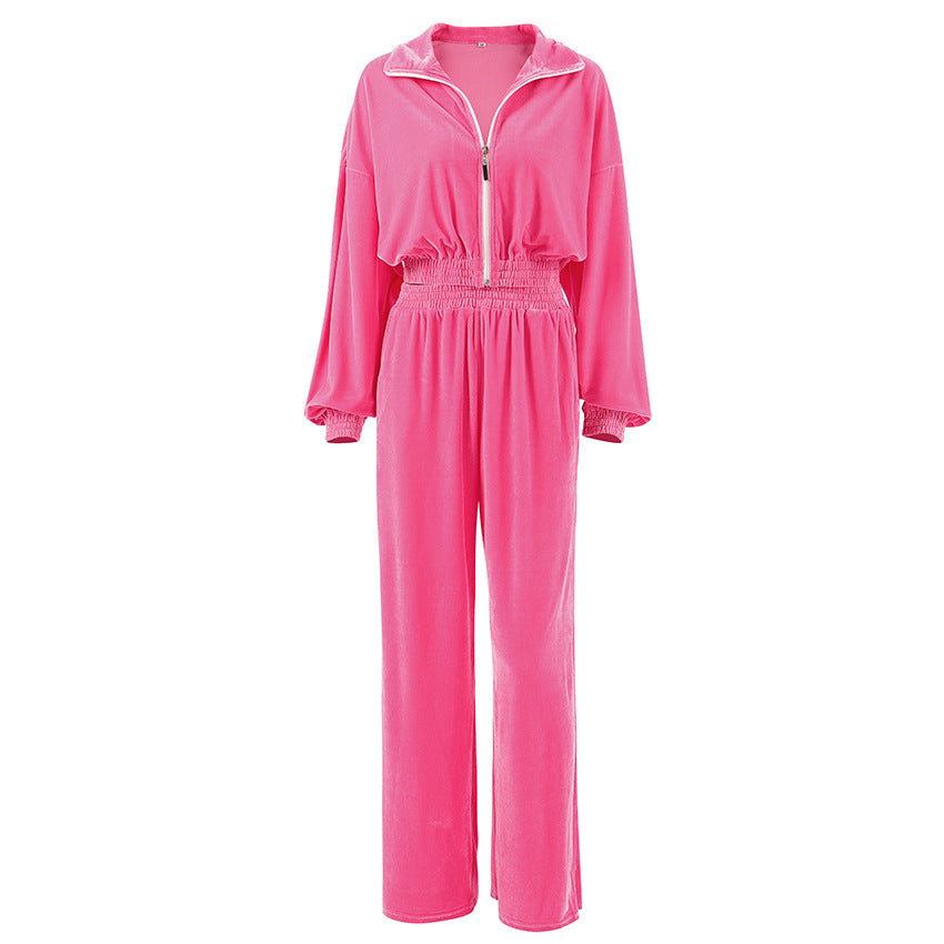 Damen bequeme Trainingsanzug mit weitem Schnitt R&B