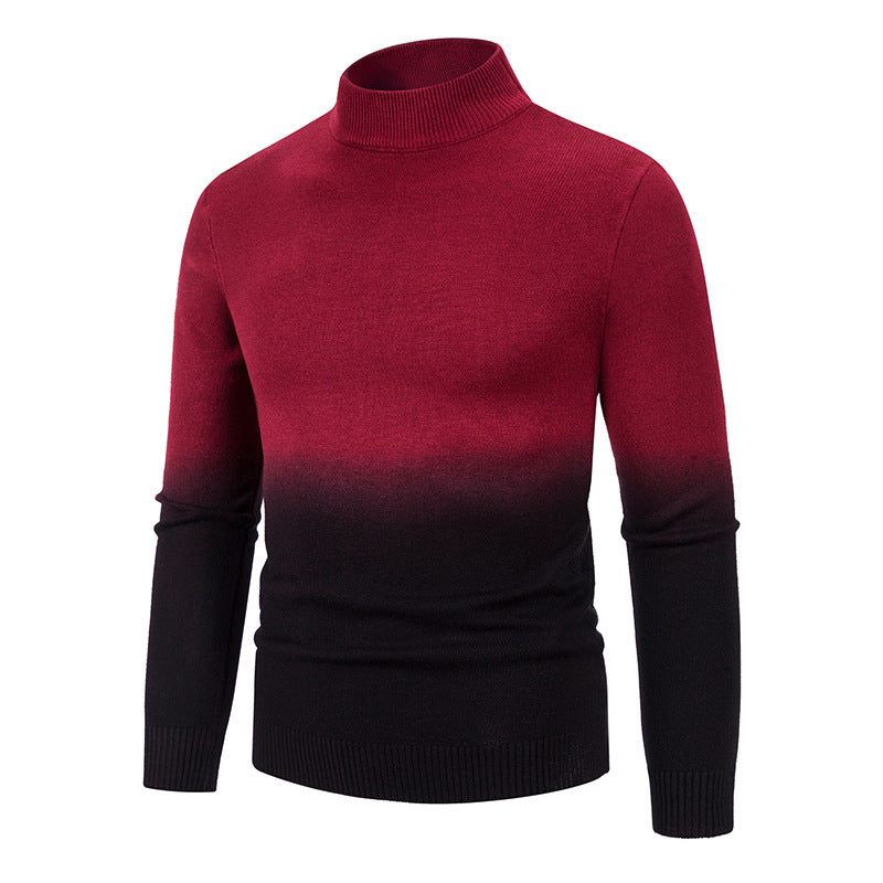 Herren Rollkragenpullover mit stilvollem Farbverlauf