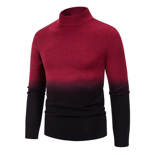 Herren Rollkragenpullover mit stilvollem Farbverlauf R&B