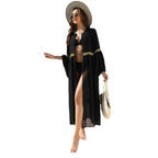 Damen eleganter transparenter Strandüberwurf R&B