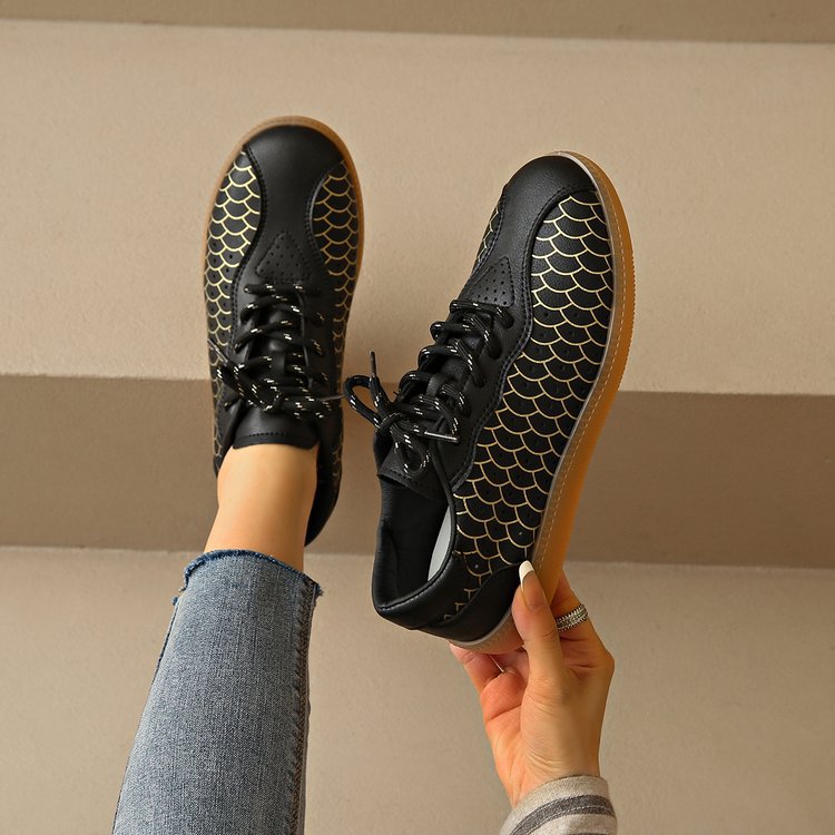 Damen modische Sneakers mit einzigartigem Musterdruck R&B