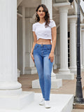 Damen modische Slim Fit Jeans im klassisch-eleganten Look