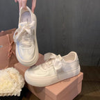 Damen Sneakers mit eleganter Schleifenverzierung und atmungsaktiver Oberfläche
