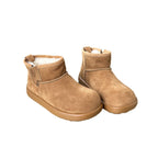 Damen kuschelige Winterstiefel aus weichem Wildleder mit warmem Innenfutter R&B