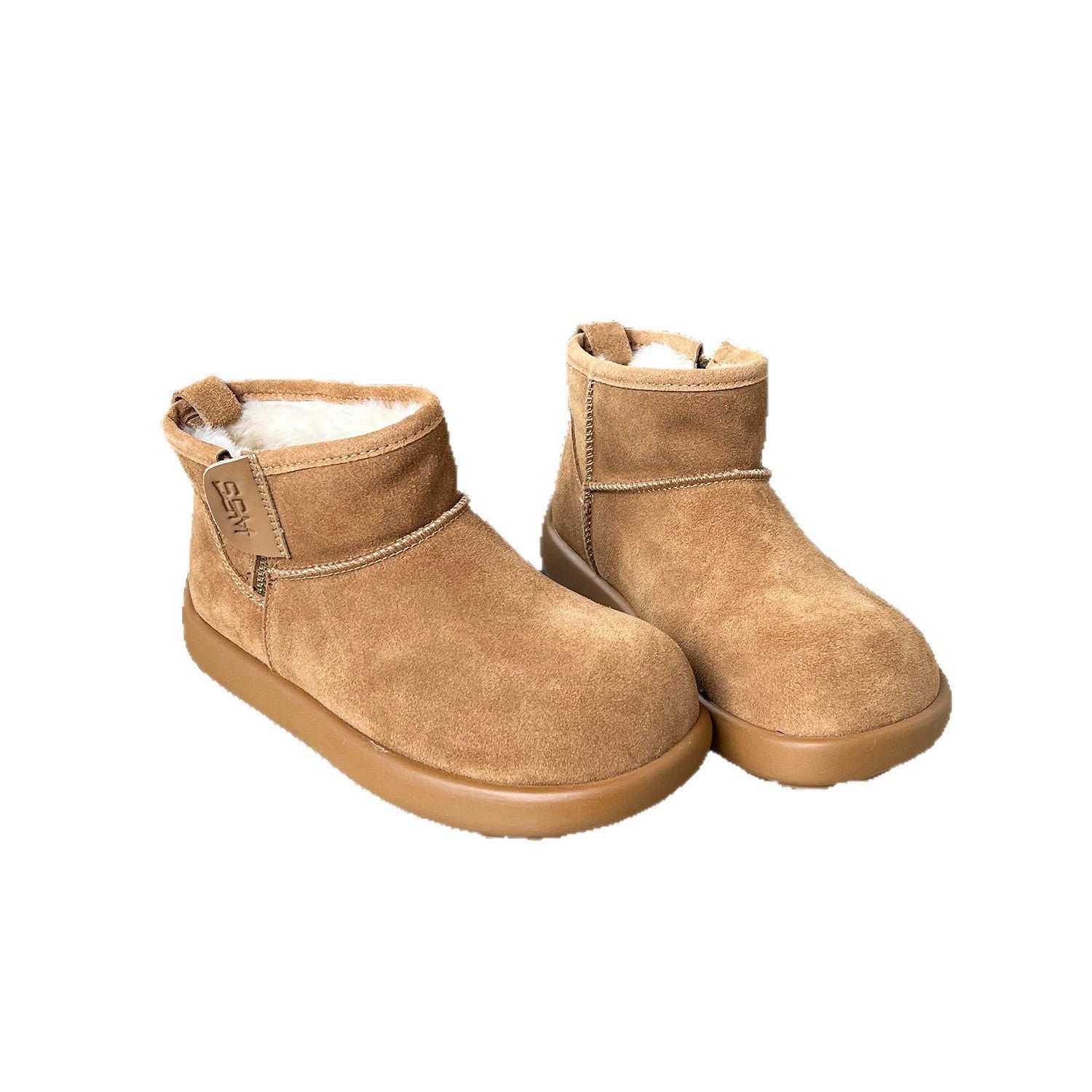 Damen kuschelige Winterstiefel aus weichem Wildleder mit warmem Innenfutter R&B