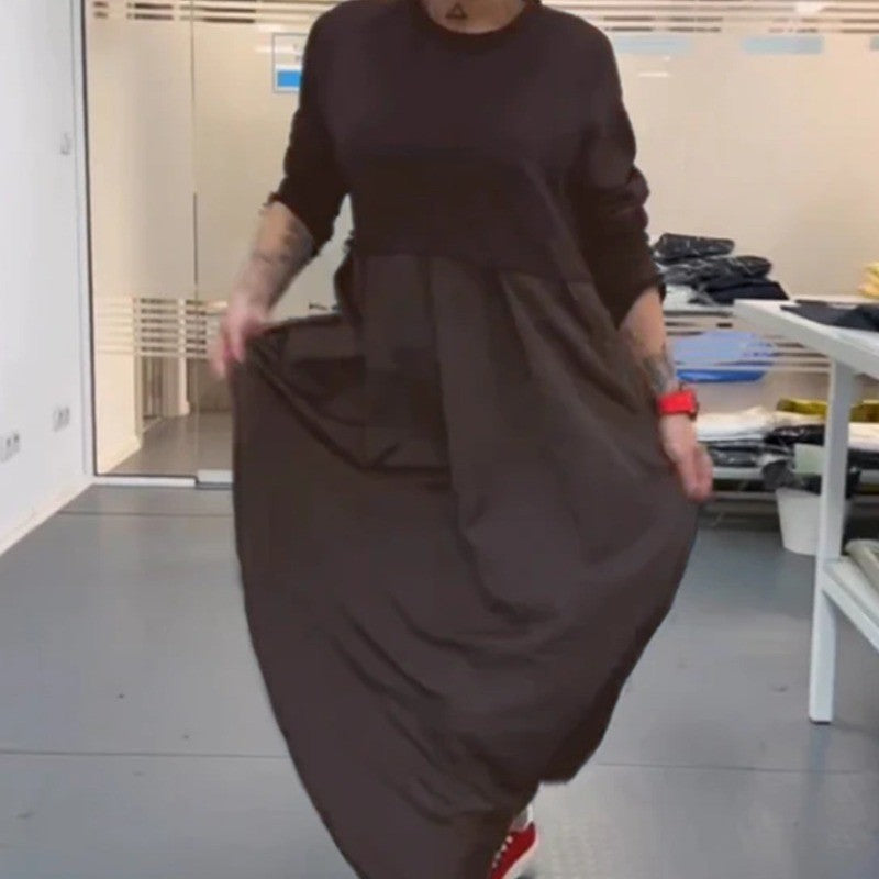 Damen Langarm Kleid mit schwingendem Rockteil und modischer Passform R&B