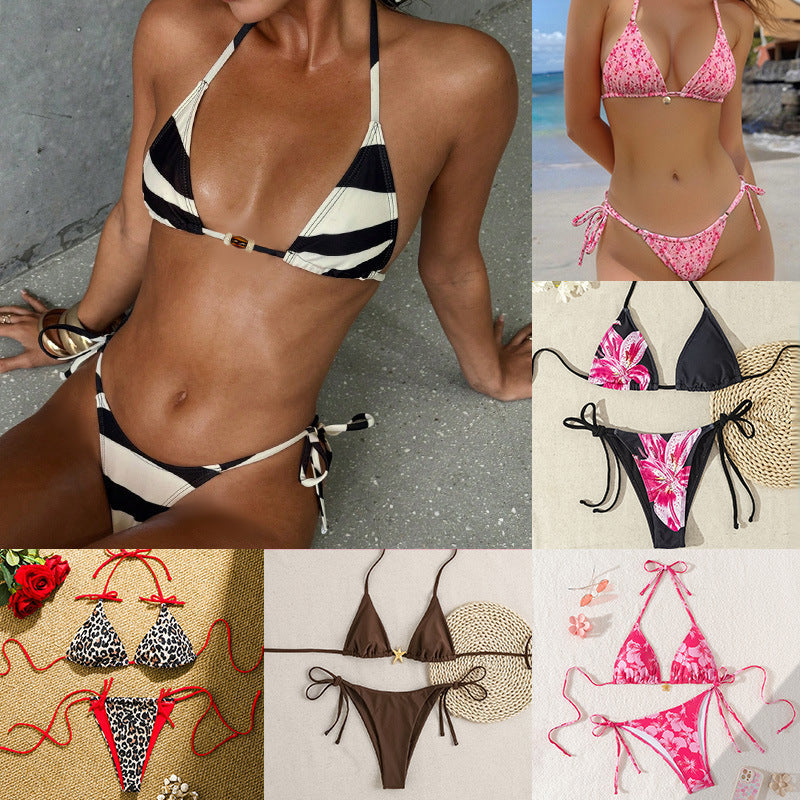 Damen Triangel-Bikini mit modischem BindR&Band und strapazierfähigem Stoff R&B