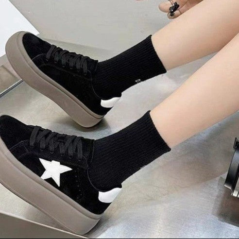 Damen Plattform-Sneaker mit modischem Sternen-Design R&B