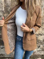 R&B | Blazer mit Леопарденmuster Füttert