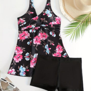 Damen Tankini mit floralen Akzenten R&B