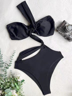 Damen Einseitiger Wickel-Bikini