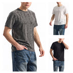 Herren T-Shirt mit modischem Strukturdesign und lässigem Vintage-Look