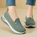 Damen Bequeme und atmungsaktive Slip-On Sneakers mit modischer Lochstrick-Optik R&B