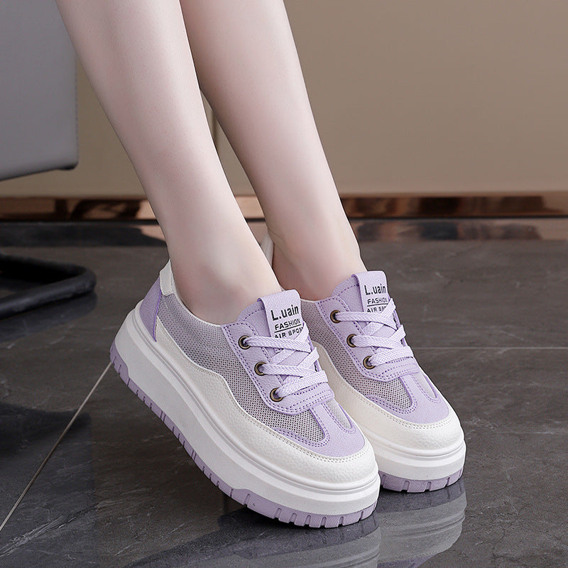 Damen Modische Sneakers mit atmungsaktivem Mesh-Obermaterial und stoßdämpfender Sohle R&B