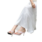 Damen elegante Slipper mit raffinierter Raffung R&B