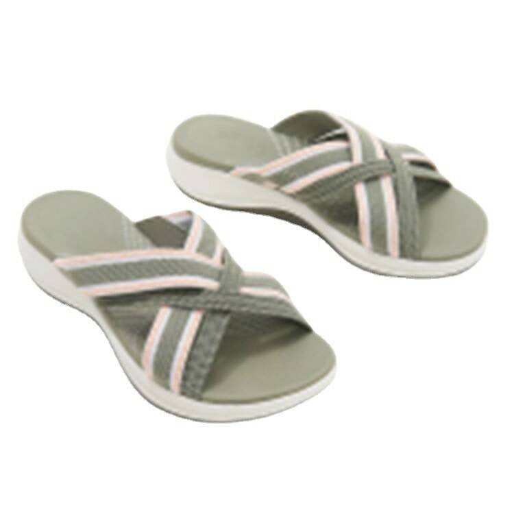 Damen Komfortable Clogs mit elegantem Kreuzband-Design und ergonomischem Fußbett R&B