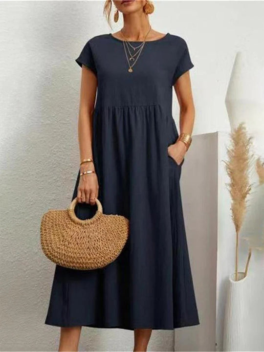 Damen Maxikleid aus leichtem, luftdurchlässigem Stoff R&B